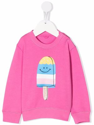 Stella McCartney Kids graphic-print crew neck sweatshirt - Pink