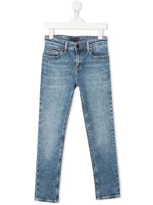 Tommy Hilfiger Junior mid-rise straight-leg jeans - Blue