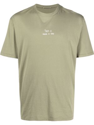 Ten C logo-print short-sleeve T-shirt - Green