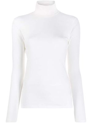 Majestic Filatures knitted turtle neck top - White