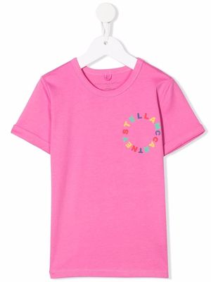 Stella McCartney Kids logo-print short-sleeved T-shirt - Pink
