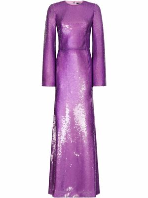 Dolce & Gabbana sequin-embellished evening dress - Purple