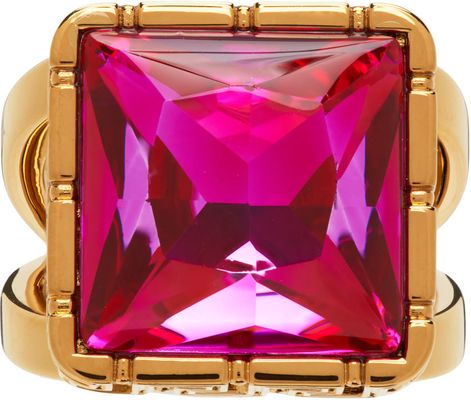 Versace Gold Greca Gem Ring