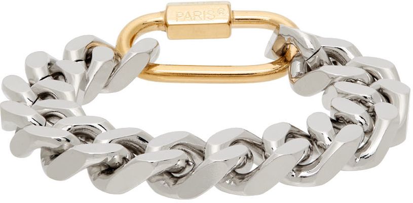 IN GOLD WE TRUST PARIS Silver Extra Bold Curb Bracelet