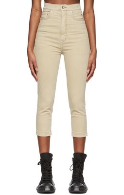 Rick Owens Drkshdw Beige Bolan Jeans