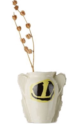 Dum Keramik Off-White One Smiley Face Vase