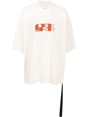 Rick Owens DRKSHDW oversize logo-print T-shirt - Neutrals