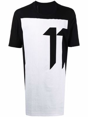 11 By Boris Bidjan Saberi largo logo print T-shirt - Black