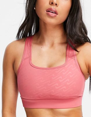 Nike Training Dri-FIT Icon Clash all over print bra in pink