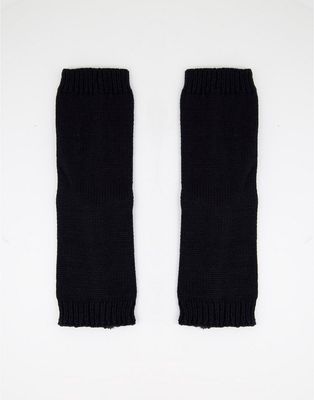 SVNX knitted arm warmers in black