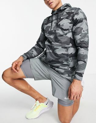 Nike Training Therma camo print hoodie in black