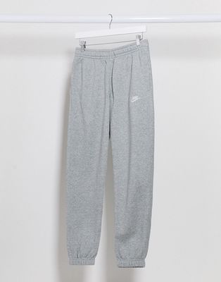 Nike Club Fleece casual fit cuffed sweatpants in gray heather