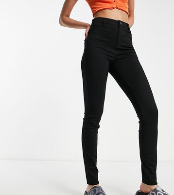Noisy May Tall Callie high waisted ponte pants in black