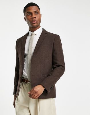 Harry Brown loose fit tweed wool mix suit jacket