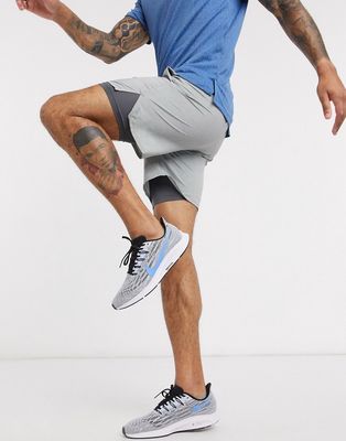Nike Flex Stride Dri-FIT 2-in-1 7-inch running shorts in gray
