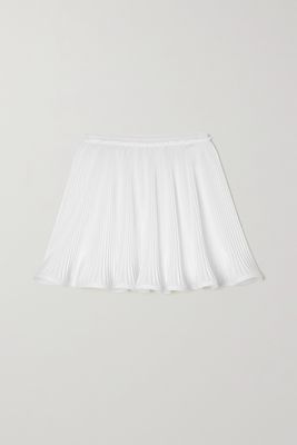 Givenchy - Ruffled Plissé-satin Mini Skirt - White