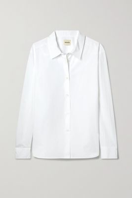 Khaite - Argo Cotton-poplin Shirt - White