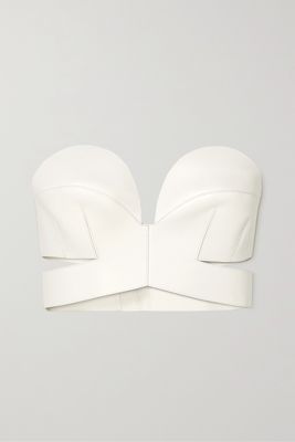 Givenchy - Strapless Leather Bralette - White