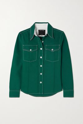 Meryll Rogge - Paneled Cotton-blend Drill Shirt - Green