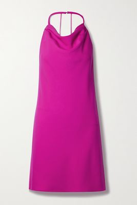 Et Ochs - Ella Open-back Crystal-embellished Stretch-crepe Mini Dress - Pink