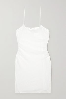 The Row - Falala Crinkled Silk-blend Mini Dress - White