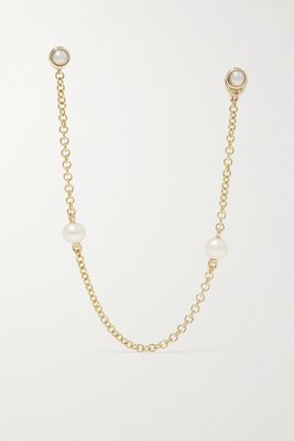 MARIA TASH - 14-karat Gold Pearl Earring - one size