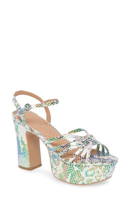Chinese Laundry Doll Strappy Platform Sandal in Opal Multi Faux Leather