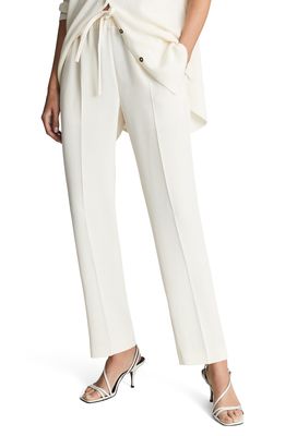 Reiss Hailey Drawstring Trousers in White