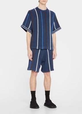 Men's Stripe Knit Shorts