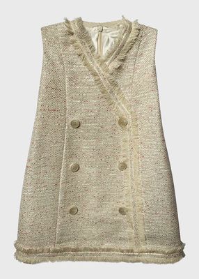 Girl's Tweed A-Line Dress, Size 2-6