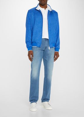 Men's Cashmere-Silk Blouson Jacket