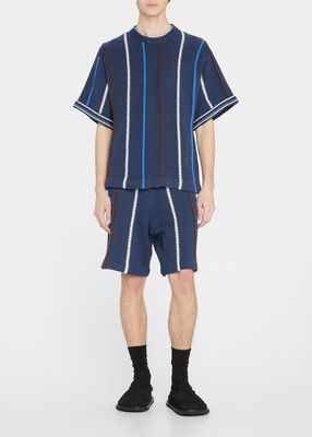 Men's Stripe Knit T-Shirt