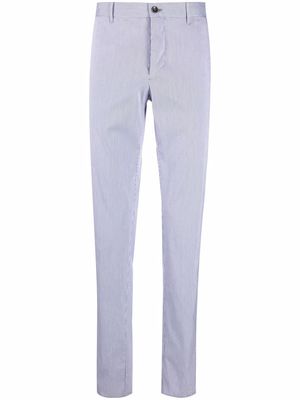 Incotex striped tapered-leg trousers - Blue