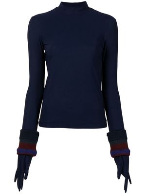 Toga Pulla high neck knitted top - Blue