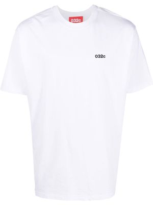 032c logo-print organic-cotton T-Shirt - White