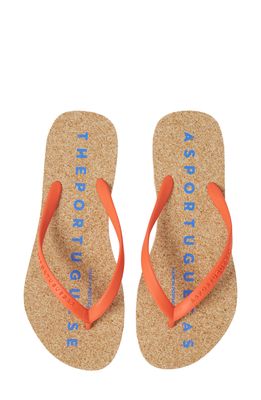 Asportuguesas by Fly London Base Flip Flop in Natural/Red