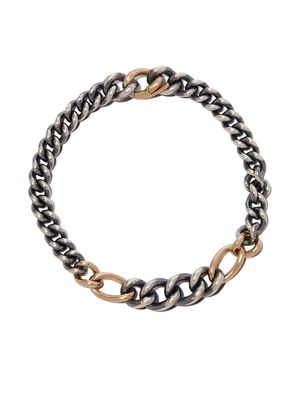 hum 18K yellow gold chunky chain bracelet - Silver