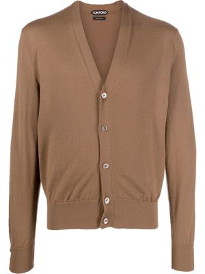 TOM FORD button-up cashmere cardigan - Brown