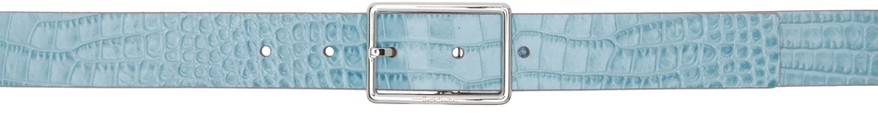 Paul Smith Reversible Blue & Taupe Croc Belt