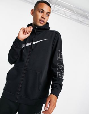 Nike Training Dri-FIT woven half-zip windbreaker jacket in black