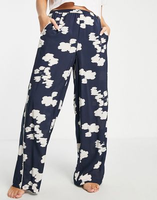 & Other Stories jacquard pajama bottom in navy print - part of a set