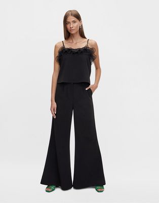 Y.A.S flared tailored pants in black - part of a set