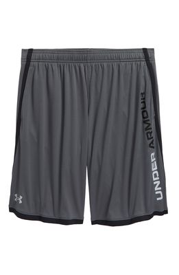 Under Armour Kids' UA Stunt 3.0 Performance Athletic Shorts in Pitch Gray /Black /Mod Gray