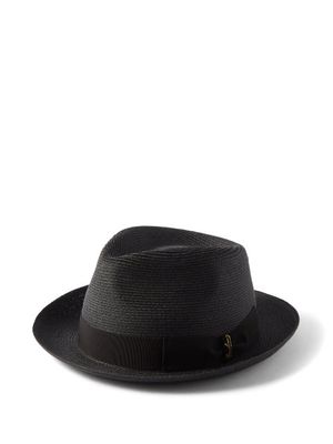 Borsalino - Jules Hemp Panama Hat - Mens - Black