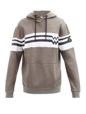 Bogner - Striped Jersey Hooded Sweatshirt - Mens - Green Multi