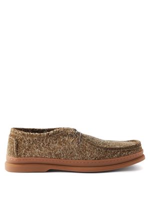 Paul Smith - Cyrus Hairy-suede Shoes - Mens - Khaki