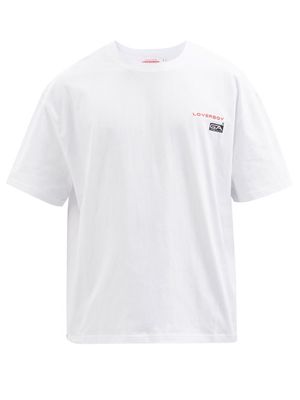 Charles Jeffrey Loverboy - Generation Ecstasy-print Cotton-jersey T-shirt - Mens - White Multi