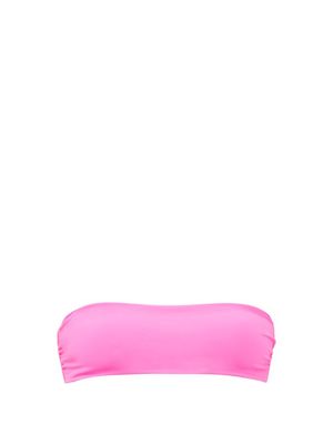 Mara Hoffman - Abigail Recycled-fibre Blend Bandeau Bikini Top - Womens - Bright Pink