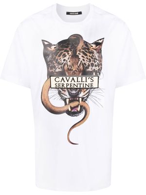 Roberto Cavalli graphic-print short-sleeve T-shirt - White