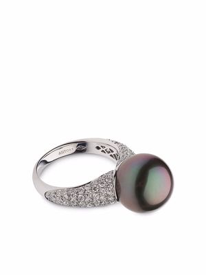 AUTORE 18kt white gold Sofia pearl and diamond ring - Silver